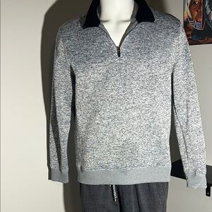 Lee Gray Zip-Up Men's Sweater